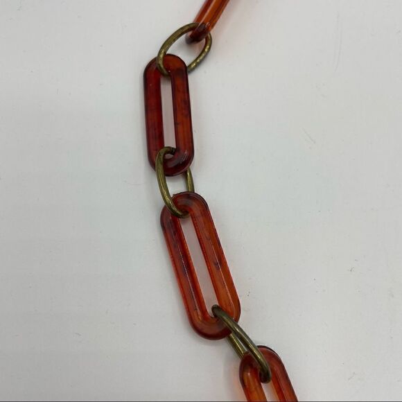 Vintage Plastic Tortoise Chain Link Belt main image 3